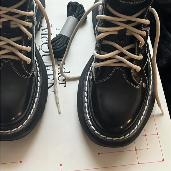 Brand new, never worn McQueen black boots Men main image 2